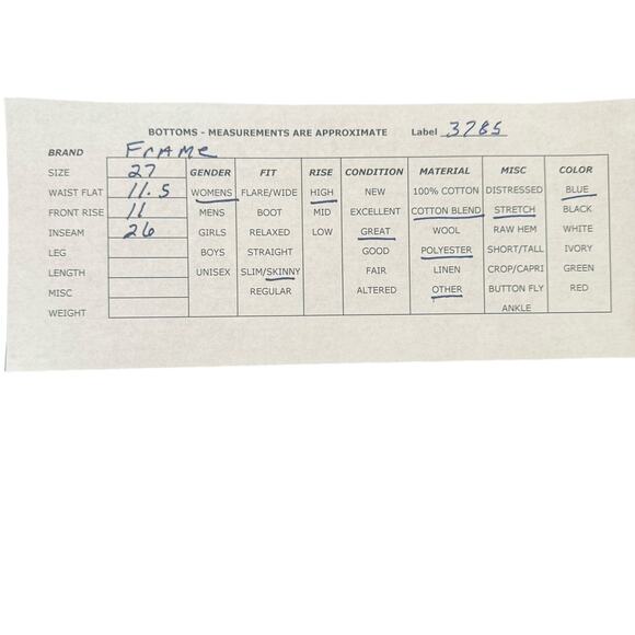 Frame Denim Womens Ali High Rise Cigarette Dark Wash Jeans Stretch 27 - Picture 9 of 9